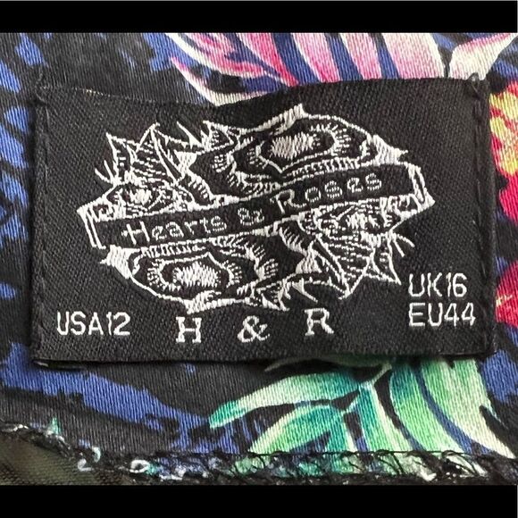 Hearts & Roses tropical pinup dress Size 12 - Picture 3 of 5